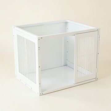 Maple Crossing Empty Furniture-Style Pet Crate - White (synthetic illustration; no displayed measurements)