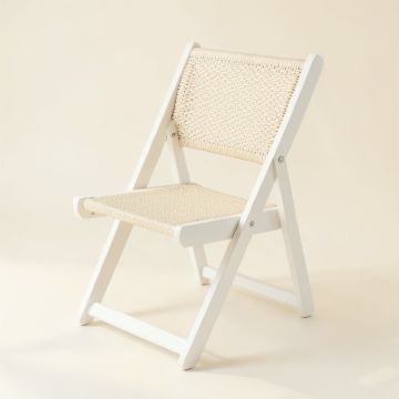 Holly Dale Folding Outdoor Chair - White (synthetic illustration; no displayed measurements)