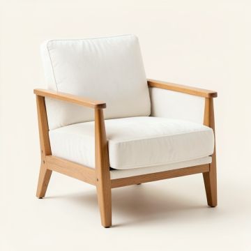 Fern Bluff Upholstered Armchair - White (synthetic illustration; no displayed measurements)