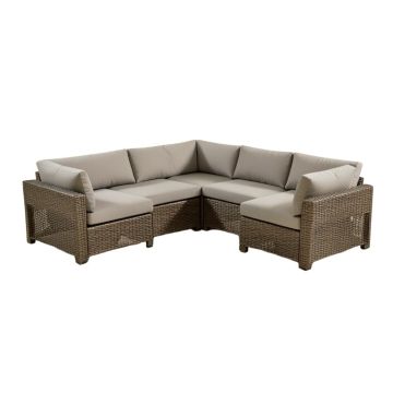 Barcomb Outdoor 5 Piece Sectional Seating Group With Cushions