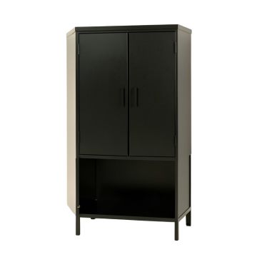 Bay Bridge Wall-Mounted Laundry Cabinet - Black