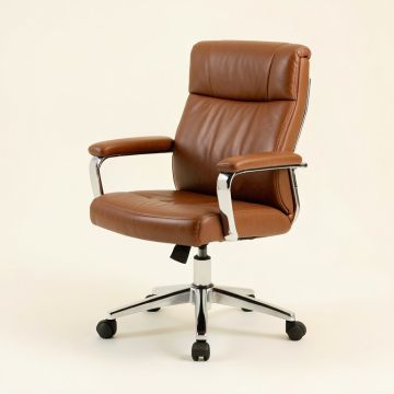 Aniline Leather Office Chair (synthetic illustration; no displayed measurements)