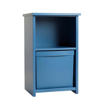 Reed Arc Freestanding Pull-Out Hamper Cabinet - Blue
