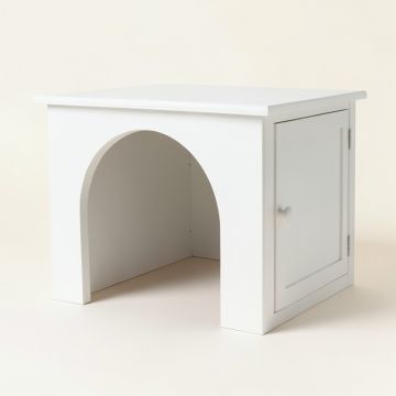 Meadow Canyon Empty Furniture-Style Litter Enclosure - White (synthetic illustration; no displayed measurements)