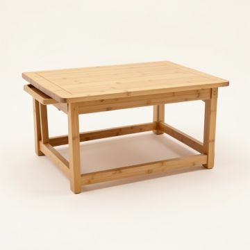 Aerial Breakfast Bed Bamboo Nesting 3 Piece Coffee Table Tray Set (synthetic illustration; no displayed measurements)