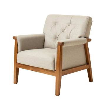 Shelmerdine 25.5 '' Wide Tufted Linen Armchair