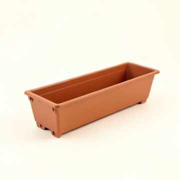 Alder Canyon Empty Railing Planter With Integral Brackets - Terracotta (synthetic illustration; no displayed measurements)