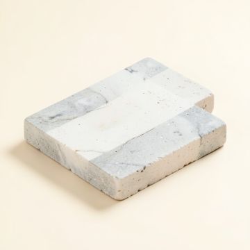 Carrara Brick 12 '' X 12 '' Natural Stone And Marble Mosaic Tile (synthetic illustration; no displayed measurements)