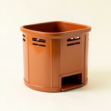 Cliff Bend Closed Garden Compost Bin - Terracotta (synthetic illustration; no displayed measurements)