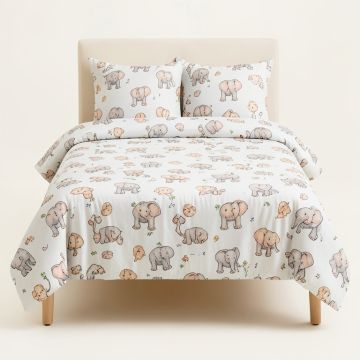 Elephant 11 Piece Crib Bedding Set (synthetic illustration; no displayed measurements)
