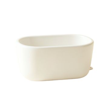 Vale Bend Empty Railing Planter With Integral Brackets - White