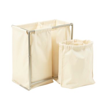 Birch Bluff Laundry Sorting Station With Plain Removable Bags - Ivory
