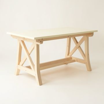 Slate Dell Empty Workshop Workbench - Cream (synthetic illustration; no displayed measurements)