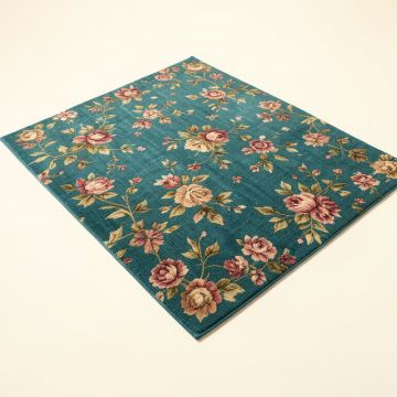 Fatima Floral Flatweave Indoor Outdoor Area Rug (synthetic illustration; no displayed measurements)