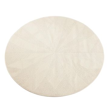 Glen Bend Round Area Rug - Cream
