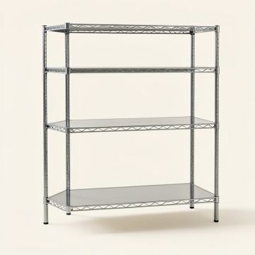 48 '' H X 30 '' W X 14 '' D 4 Shelf Wire Shelving Unit (synthetic illustration; no displayed measurements)