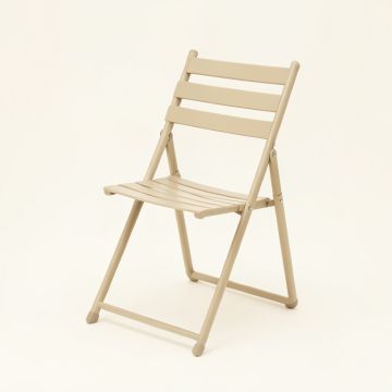 Holly Brook Folding Outdoor Chair - Beige (synthetic illustration; no displayed measurements)