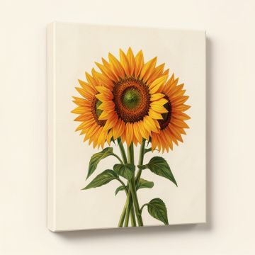 Sunflower Bouquet Painting Print On Wrapped Canvas (synthetic illustration; no displayed measurements)