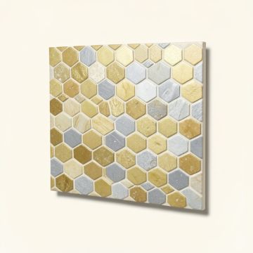 Medici 11 '' X 13 '' Natural Stone Honeycomb Mosaic Wall Tile (synthetic illustration; no displayed measurements)