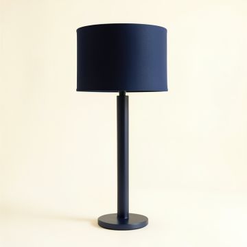 Hazel Brook Floor Lamp With A Plain Fabric Shade - Navy (synthetic illustration; no displayed measurements)