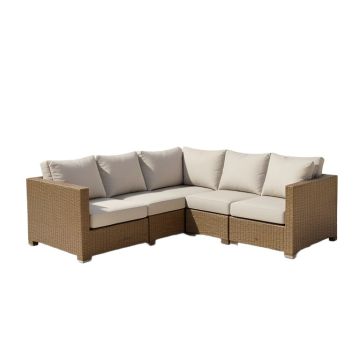 Outdoor 5 Piece Sofa Seating Group With Cushions