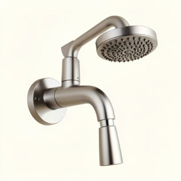 Herend Wall Mount Thermostatic Shower Faucet With Rain Shower Head And Hand Shower (synthetic illustration; no displayed measurements)