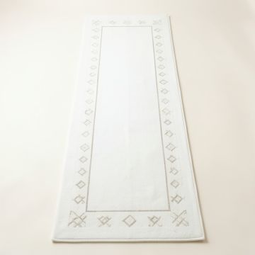 Dawn Crest Narrow Runner Rug - White (synthetic illustration; no displayed measurements)