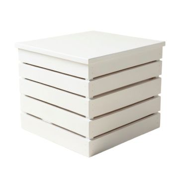 Wren Bridge Closed Outdoor Storage Box - White