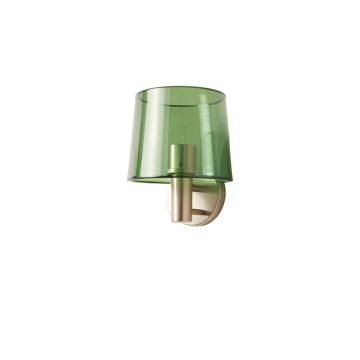Linden Branch Wall Sconce Mounted On A Plain Wall - Green