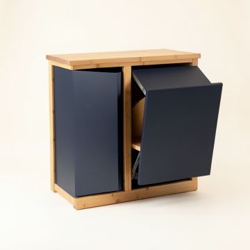 Lake Dell Freestanding Pull-Out Hamper Cabinet - Navy (synthetic illustration; no displayed measurements)