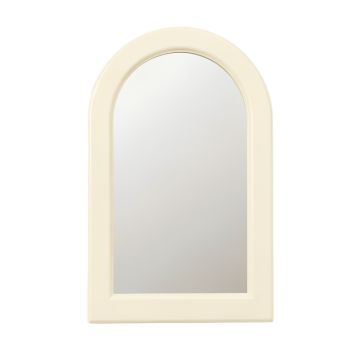 Elm Branch Framed Wall Mirror - Cream