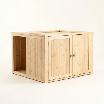 Oak Bluff Empty Furniture-Style Litter Enclosure - Beige (synthetic illustration; no displayed measurements)