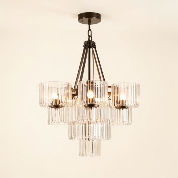 Bellefonte Shaded Tiered Chandelier - Beacon Collection (synthetic illustration; no displayed measurements)