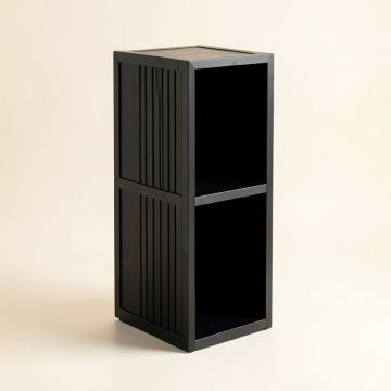 Dawn Canyon Narrow Cubby Tower - Black (synthetic illustration; no displayed measurements)
