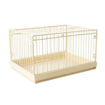 Linden Canyon Empty Furniture-Style Pet Crate - Cream