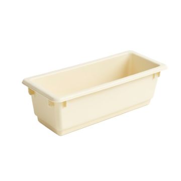 Slate Bend Empty Railing Planter With Integral Brackets - Ivory