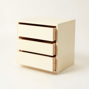 Cliff Crossing Small-Parts Storage Drawer Cabinet - Cream (synthetic illustration; no displayed measurements)