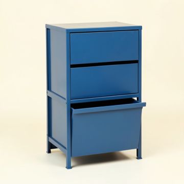 Oak Brook Freestanding Pull-Out Hamper Cabinet - Blue (synthetic illustration; no displayed measurements)