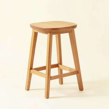 Angelia Solid Wood Bar Stool (synthetic illustration; no displayed measurements)