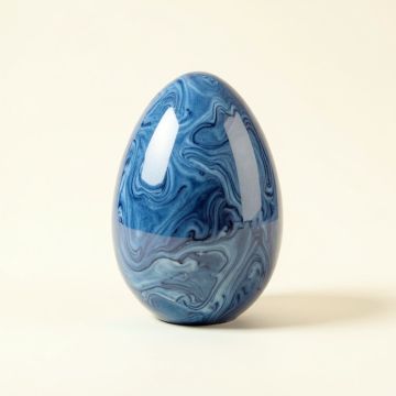 Leedy Marbled Egg Sculpture (synthetic illustration; no displayed measurements)
