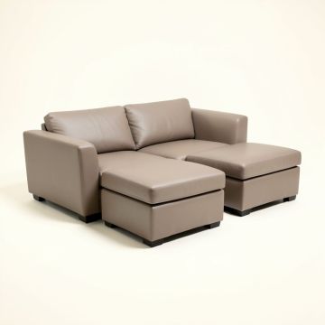 Nina Left Facing Sectional Sofa . Taupe . (synthetic illustration; no displayed measurements)