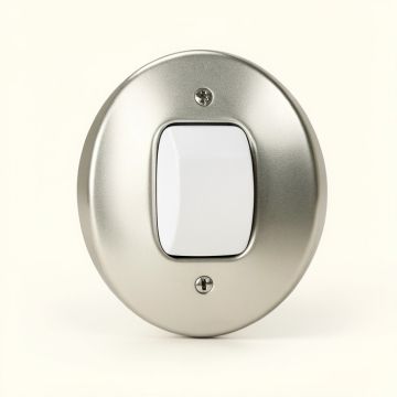 Stamped Round 1-Gang Toggle Light Switch Wall Plate (synthetic illustration; no displayed measurements)