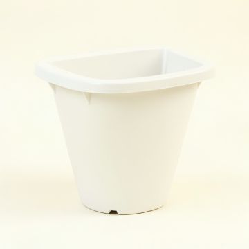 Heath Brook Empty Railing Planter With Integral Brackets - White (synthetic illustration; no displayed measurements)