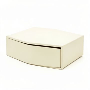 Oak Field Desktop Monitor Riser - Ivory (synthetic illustration; no displayed measurements)
