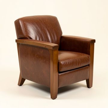 Davisboro 23 '' Wide Genuine Leather Armchair (synthetic illustration; no displayed measurements)