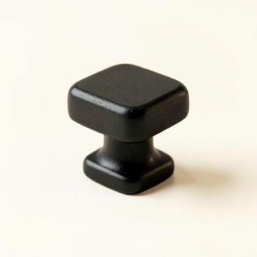 Reed Crest Cabinet Knob Without Packaging - Black (synthetic illustration; no displayed measurements)