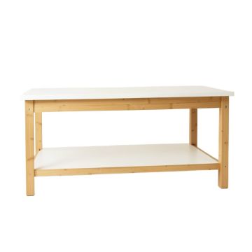 Birch Bend Empty Workshop Workbench - White