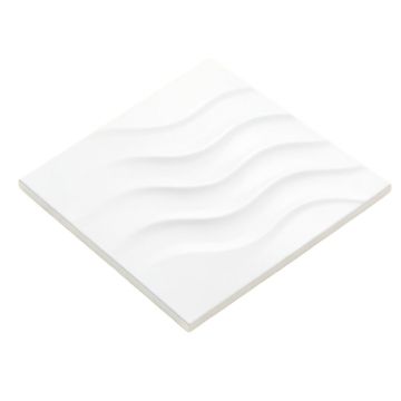 Ripple White Wavy 12 '' X 36 '' Ceramic Tile