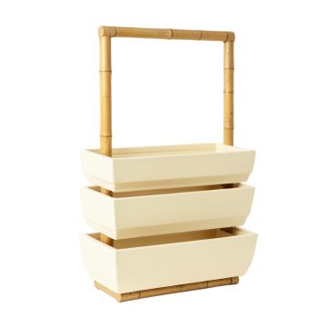 Spruce Crest Empty Vertical Garden Frame - Cream
