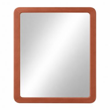 Maple Branch Framed Wall Mirror - Terracotta